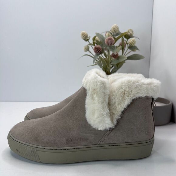 Cougar Duffy Polar Plush Waterproof Suede Boots Mushroom Women's US 10 FLAWS - Picture 1 of 12